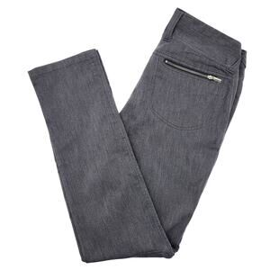 Nau Tech Chino Pants 8 Gray Organic Cotton Hiking Gorpcore Travel Zip Pocket